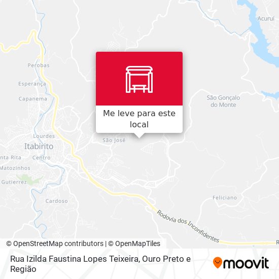 Rua Izilda Faustina Lopes Teixeira mapa
