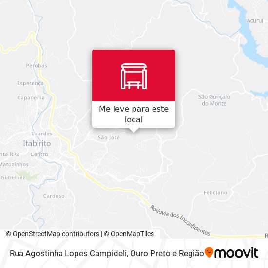 Rua Agostinha Lopes Campideli mapa