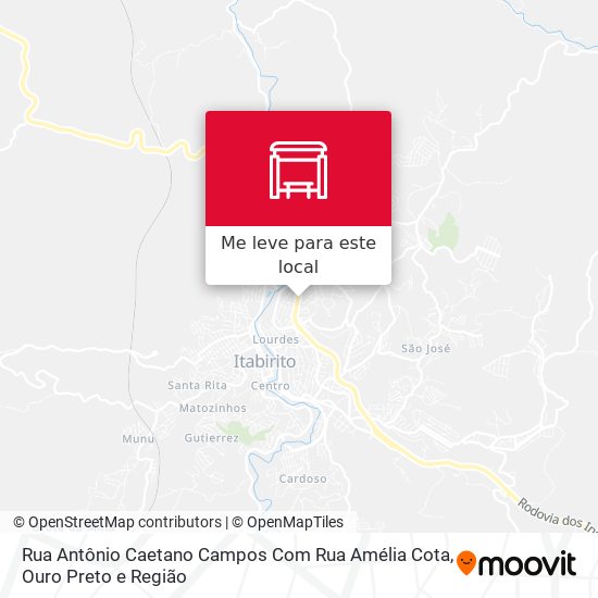 Rua Antônio Caetano Campos Com Rua Amélia Cota mapa