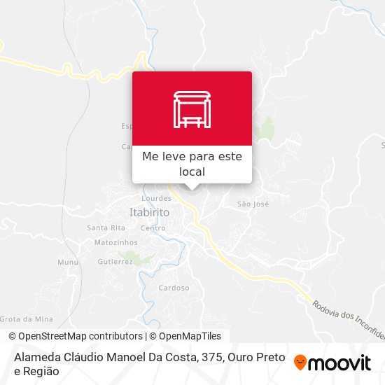 Alameda Cláudio Manoel Da Costa, 375 mapa