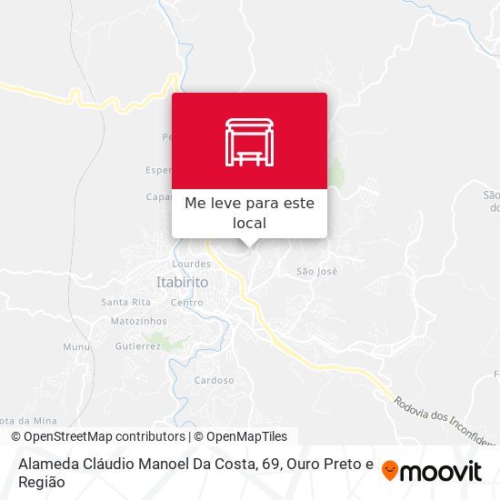Alameda Cláudio Manoel Da Costa, 69 mapa