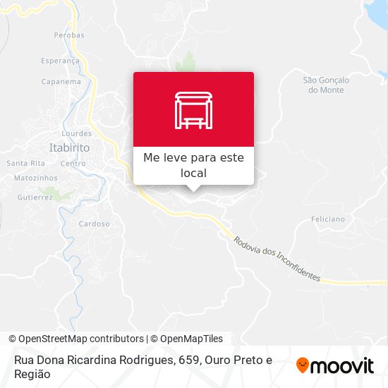 Rua Dona Ricardina Rodrigues, 659 mapa