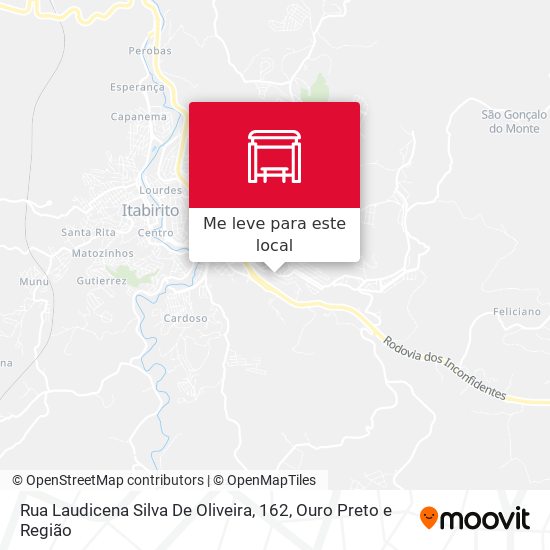 Rua Laudicena Silva De Oliveira, 162 mapa