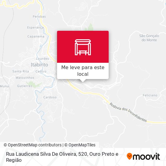 Rua Laudicena Silva De Oliveira, 520 mapa