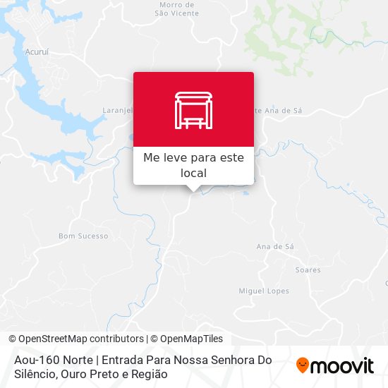 Aou-160 Norte | Entrada Para Nossa Senhora Do Silêncio mapa