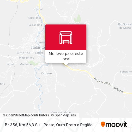 Br-356, Km 56,3 Sul | Posto mapa