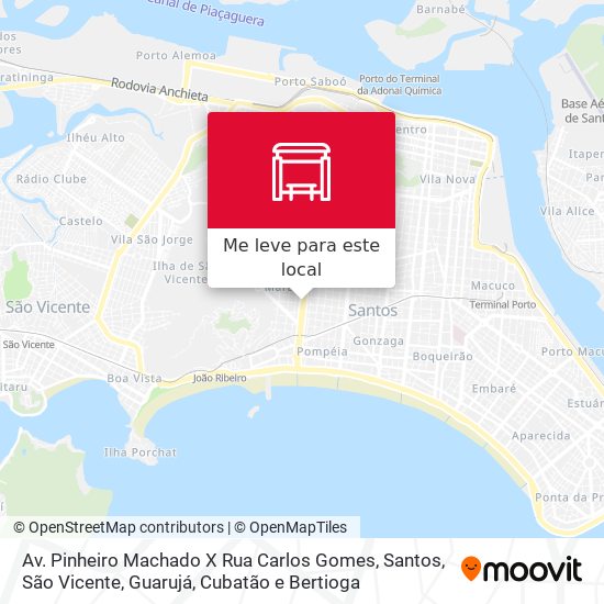 Av. Pinheiro Machado X Rua Carlos Gomes mapa