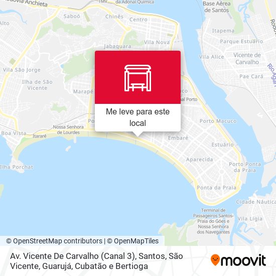 Av. Vicente De Carvalho (Canal 3) mapa