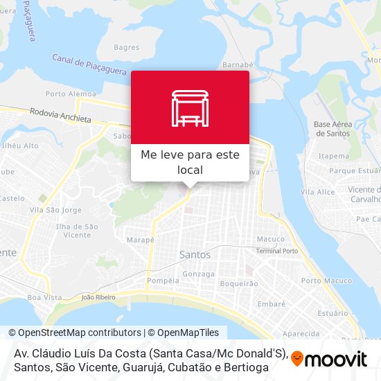 Av. Cláudio Luís Da Costa (Santa Casa / Mc Donald'S) mapa