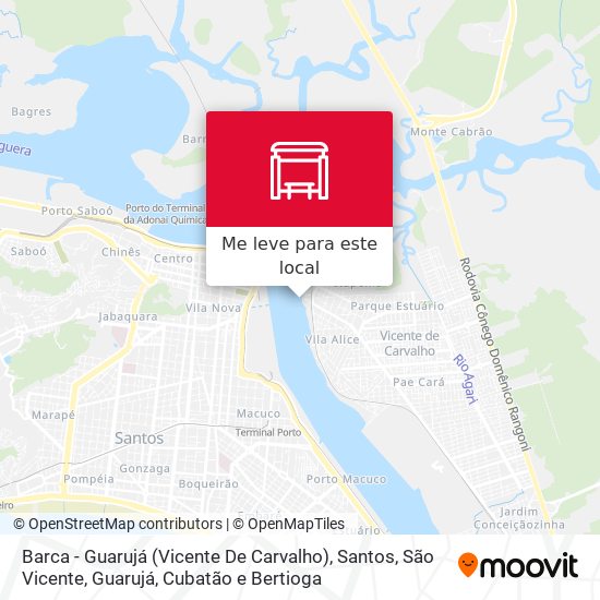 Barca - Guarujá (Vicente De Carvalho) mapa
