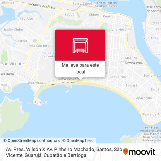 Av. Pres. Wilson X Av. Pinheiro Machado mapa