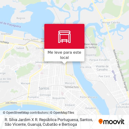 R. Silva Jardim X R. República Portuguesa mapa