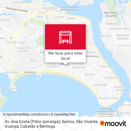 Av. Ana Costa (Pátio Iporanga) mapa