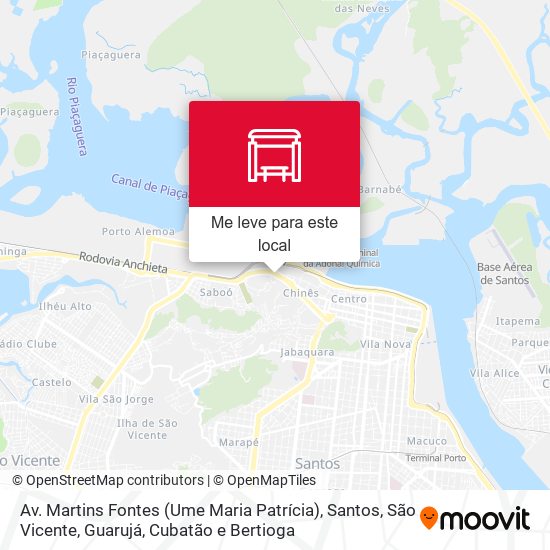 Av. Martins Fontes (Ume Maria Patrícia) mapa