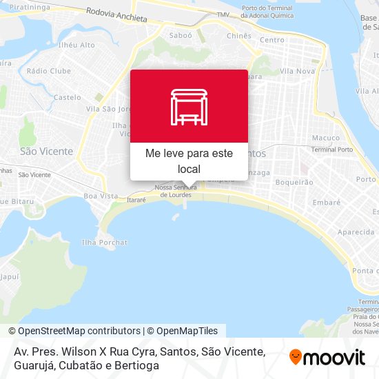 Av. Pres. Wilson X Rua Cyra mapa