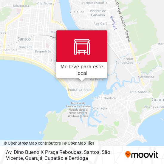Av. Dino Bueno X Praça Rebouças mapa
