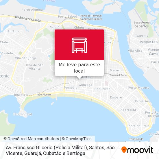 Av. Francisco Glicério (Polícia Militar) mapa
