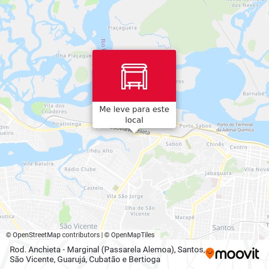 Rod. Anchieta - Marginal (Passarela Alemoa) mapa