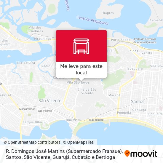 R. Domingos José Martins (Supermercado Fransue) mapa