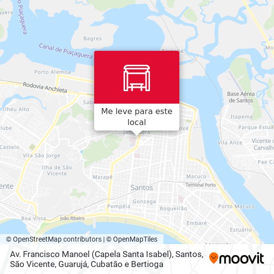 Av. Francisco Manoel (Capela Santa Isabel) mapa