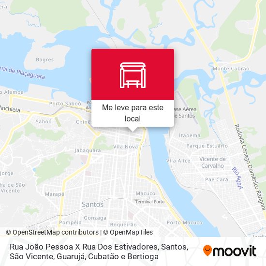 Rua João Pessoa X Rua Dos Estivadores mapa