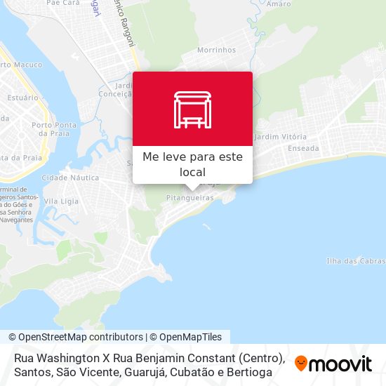 Rua Washington X Rua Benjamin Constant (Centro) mapa