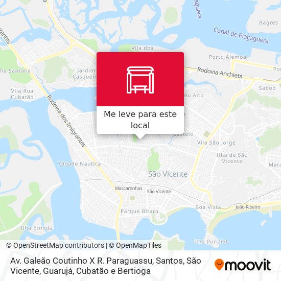 Av. Galeão Coutinho X R. Paraguassu mapa