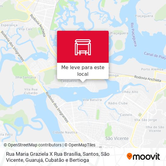 Rua Maria Graziela X Rua Brasília mapa