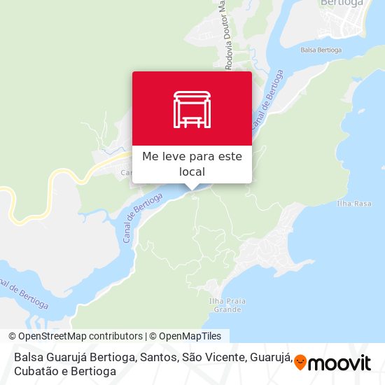 Balsa Guarujá Bertioga mapa
