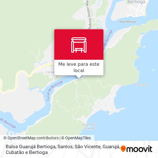 Balsa Guarujá Bertioga mapa