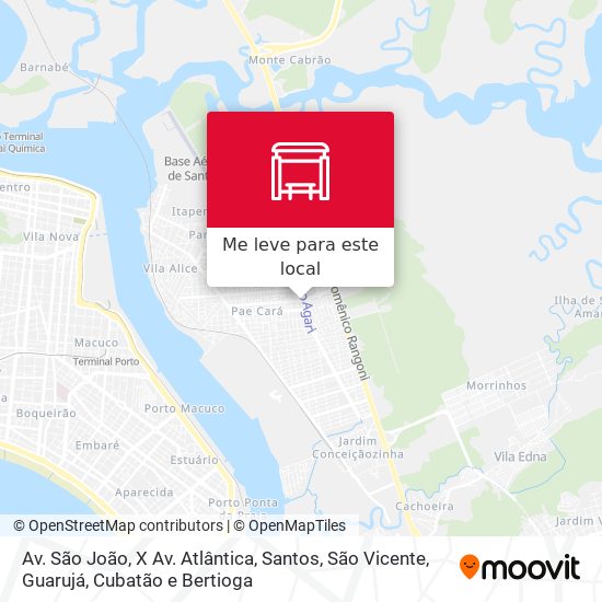 Av. São João, X Av. Atlântica mapa