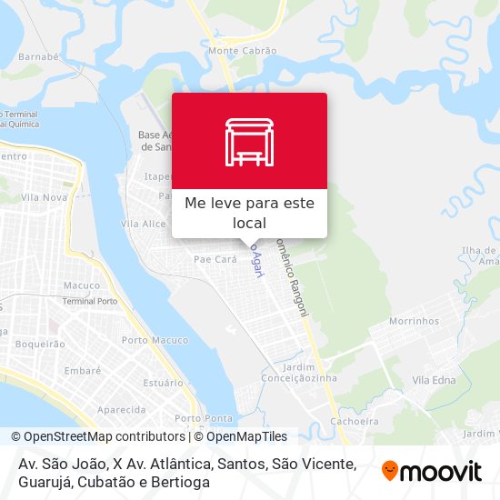 Av. São João, X Av. Atlântica mapa