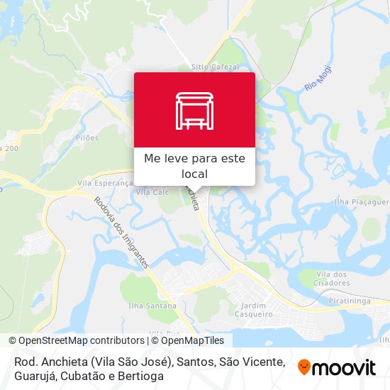 Rod. Anchieta (Vila São José) mapa