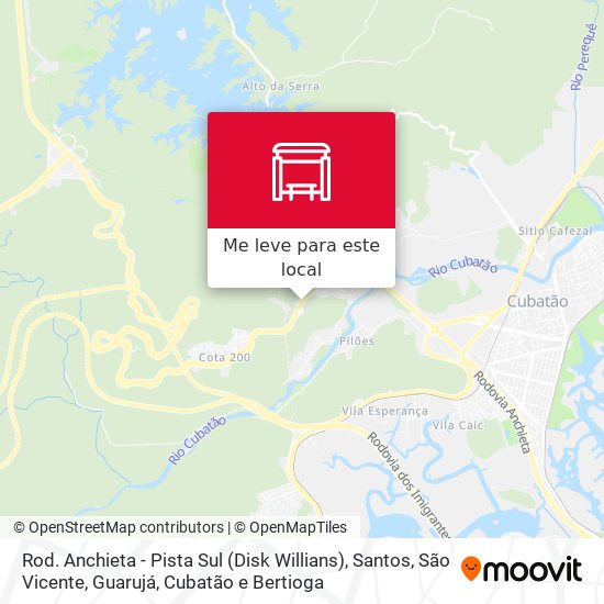 Rod. Anchieta - Pista Sul (Disk Willians) mapa
