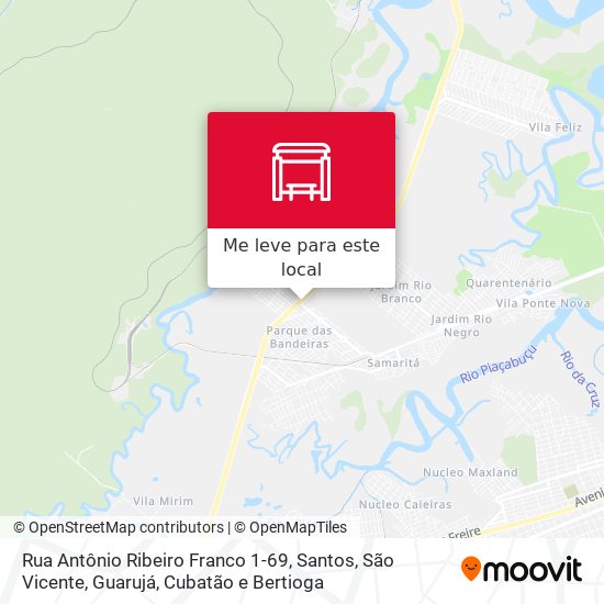 Rua Antônio Ribeiro Franco 1-69 mapa
