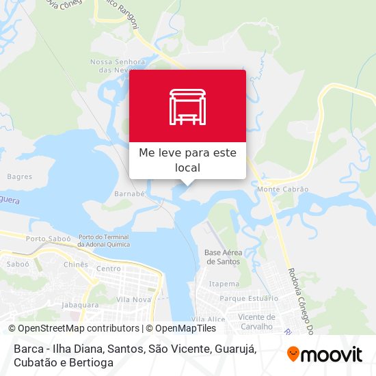 Barca - Ilha Diana mapa