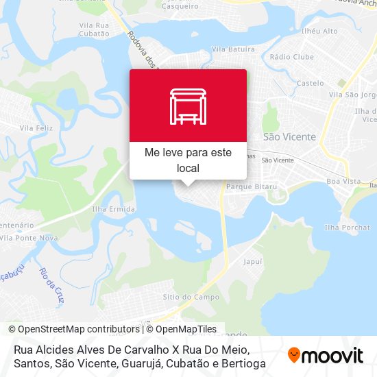 Rua Alcides Alves De Carvalho X Rua Do Meio mapa