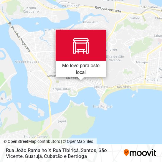Rua João Ramalho X Rua Tibiriçá mapa