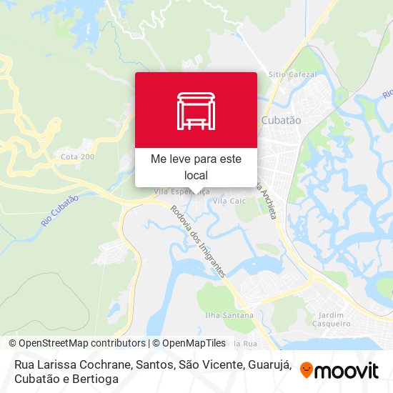 Rua Larissa Cochrane mapa