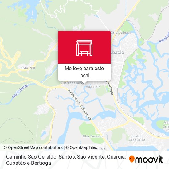 Caminho São Geraldo mapa