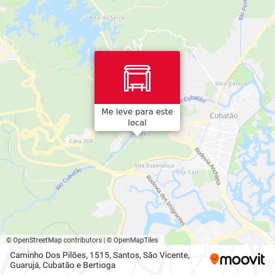 Caminho Dos Pilões, 1515 mapa