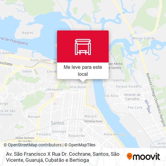Av. São Francisco X Rua Dr. Cochrane mapa