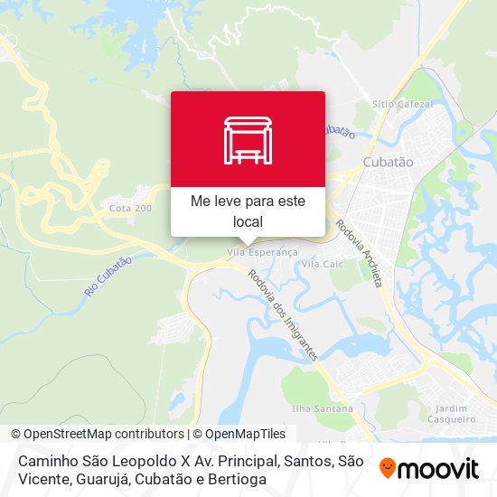 Caminho São Leopoldo X Av. Principal mapa