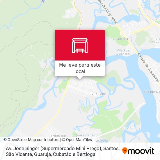Av. José Singer (Supermercado Mini Preço) mapa