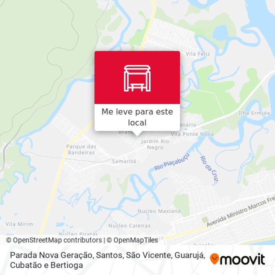 Parada Nova Geração mapa