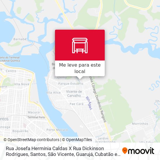 Rua Josefa Hermínia Caldas X Rua Dickinson Rodrigues mapa