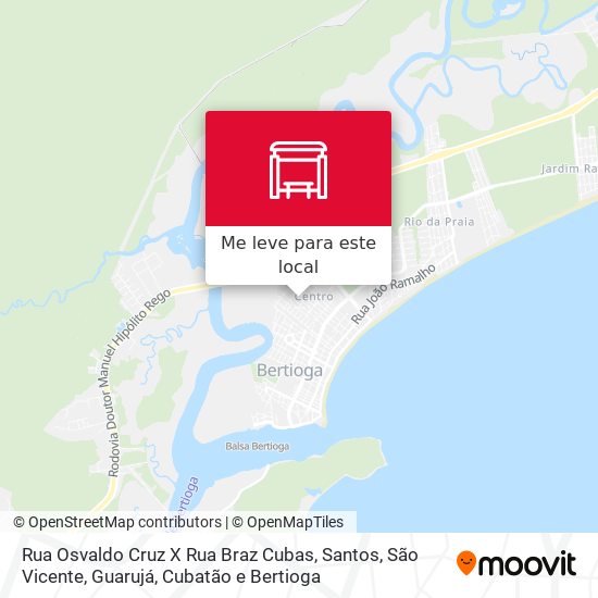 Rua Osvaldo Cruz X Rua Braz Cubas mapa