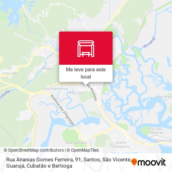 Rua Ananias Gomes Ferreira, 91 mapa