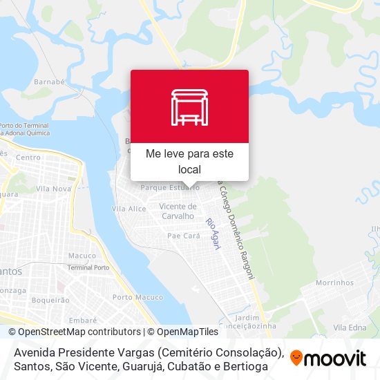 Avenida Presidente Vargas (Cemitério Consolação) mapa