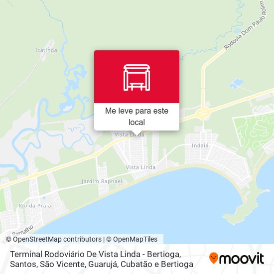 Terminal Rodoviário De Vista Linda - Bertioga mapa